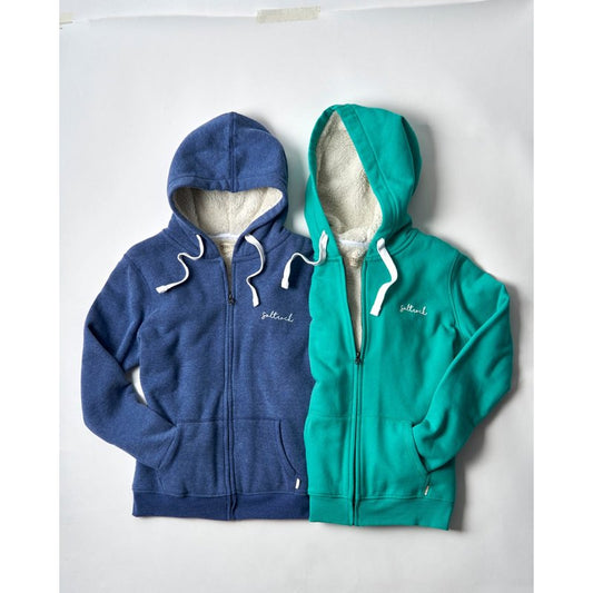 Saltrock Womens Borg Lined Hoodie - Turquoise - Green - Size: 10