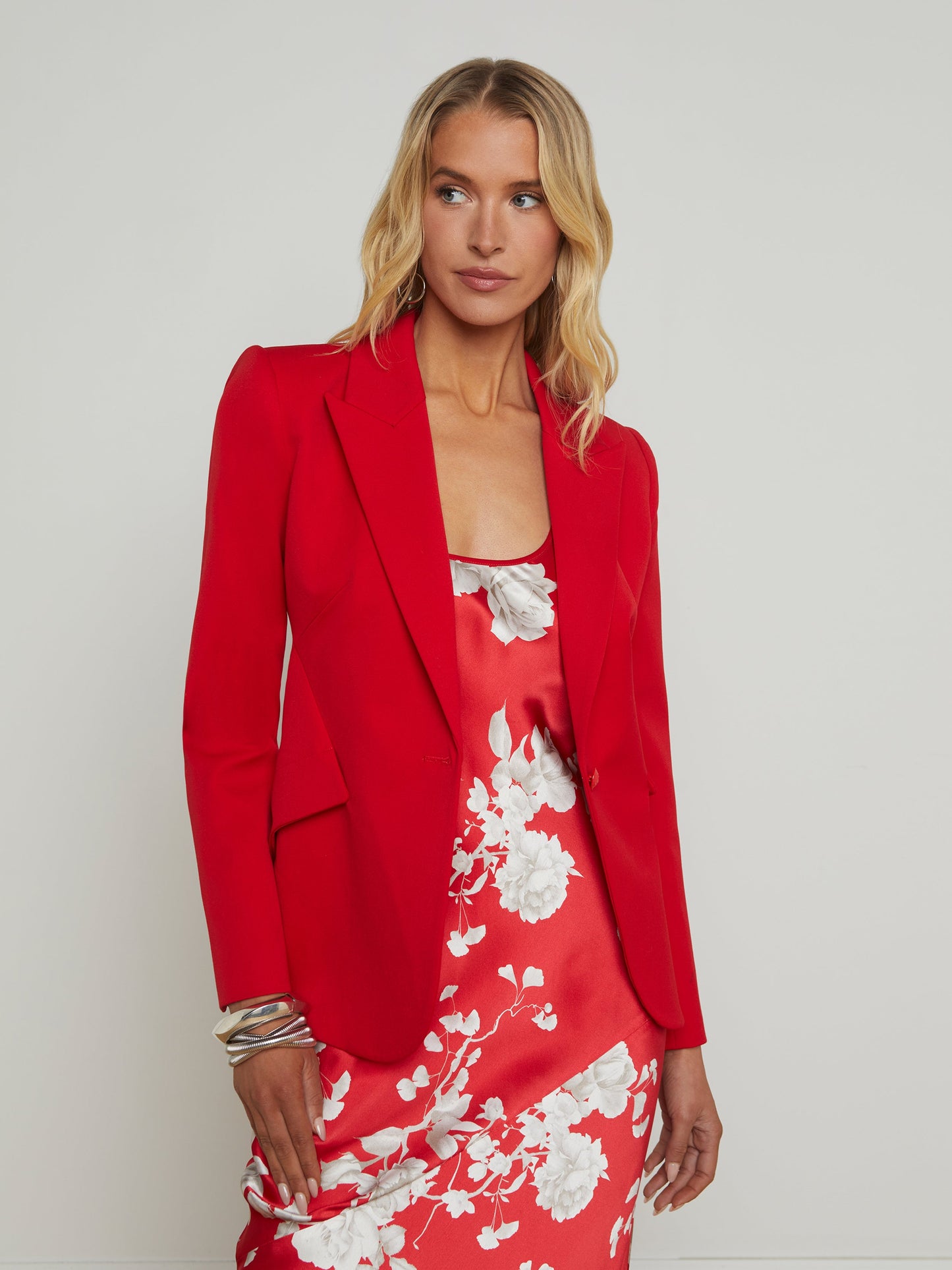 L'AGENCE Chamberlain Blazer In Scarlet Red