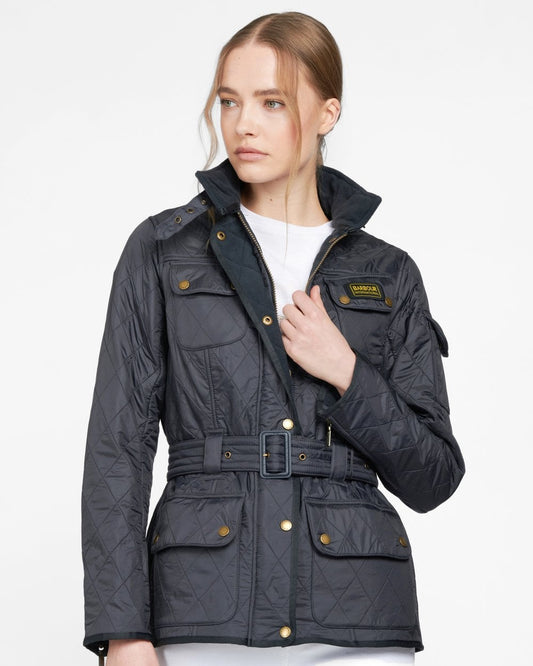 Barbour International Womens Polarquilt Jacket Colour: Navy