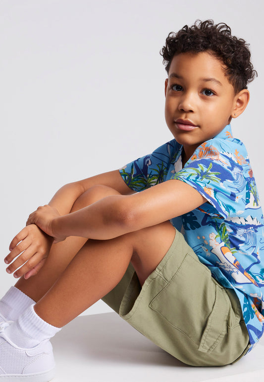 Peacocks Younger Boys Khaki Twill Cargo Shorts