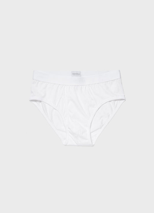 Sunspel Men's Superfine Cotton Briefs in White