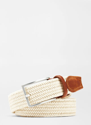 Peter Millar Waxed Braided Belt-Stone