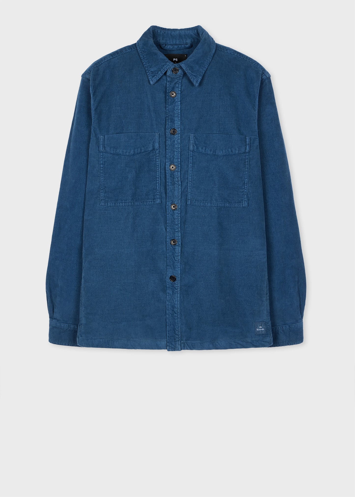 PS Paul Smith Mid-Blue Organic-Cotton Corduroy Overshirt