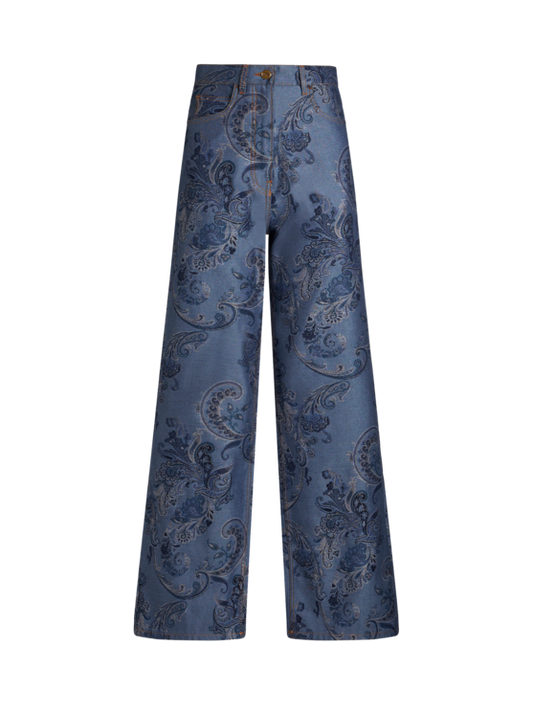 Etro Baggy Jacquard Jeans