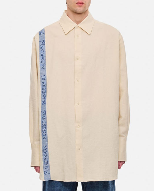 Jw Anderson Tea Towel Oversized Shirt White