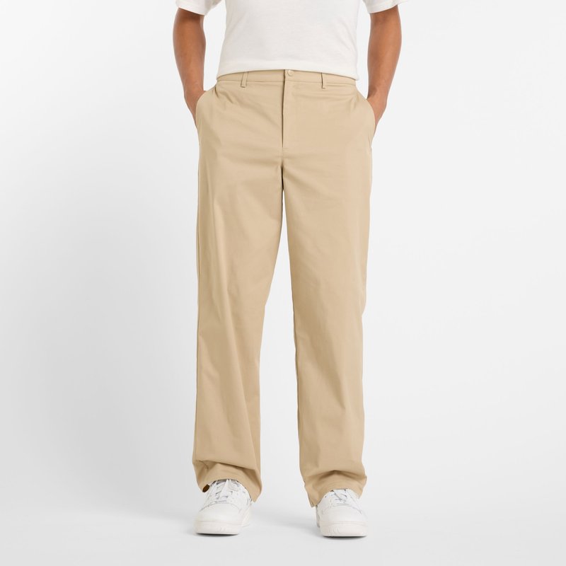 New Balance Men's Athletics Standard Pant 30" in Grey Cotton Twill, size Large